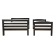 Rosebery Kids Transitional Wood Twin over Full Bunk Bed with Built in Black