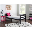 Rosebery Kids Transitional Wood Twin over Full Bunk Bed with Built in Black