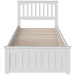 Rosebery Kids Twin Platform Bed with Matching Footboard & Twin Trundle in White