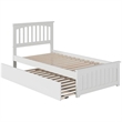 Rosebery Kids Twin Platform Bed with Matching Footboard & Twin Trundle in White