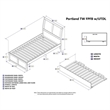 Rosebery Kids Twin Wood Platform Bed with Footboard and Twin Trundle in White