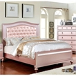 Rosebery Kids Contemporary Wood Twin Panel Bed in Rose Gold