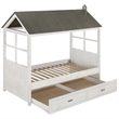 Rosebery Kids Tree House Twin Bed in Weathered White and Washed Gray