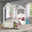 Rosebery Kids Contemporary Rapunzel Twin Bed in White