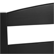 Rosebery Kids Modern Wood Twin Kids Slat Bed with 4 Legs in Black