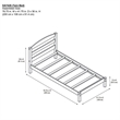 Rosebery Kids Modern Wood Twin Kids Slat Bed with 4 Legs in Black
