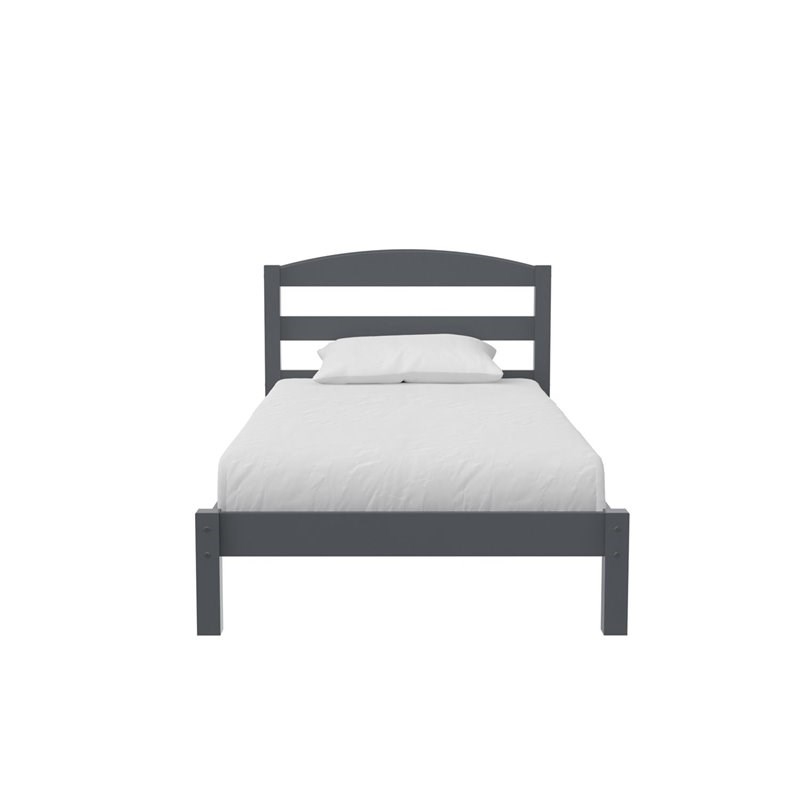 Rosebery Kids Contemporary Twin Bed in Gray