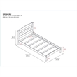 Rosebery Kids Contemporary Twin Bed in Gray