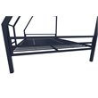 Rosebery Kids Metal Navy Blue Bunk Bed Twin over Full Industrial Space Saving Unassembled
