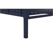 Rosebery Kids Metal Navy Blue Bunk Bed Twin over Full Industrial Space Saving Unassembled