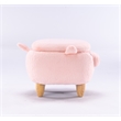 Rosebery Kids Kids Pig Fabric Storage Ottoman/Stool in Pink and Natural