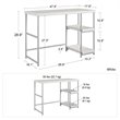Transitional Desk with Reversible Shelves in Blonde Oak