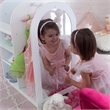 Rosebery Kids Modern Wood Let's Play Dress Up Unit in White Finish