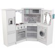 Rosebery Kids Ultimate Wooden Corner Play Kitchen with Lights and Sounds - White