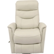 Rosebery Kids Leather Manual Swivel Glider Recliner in Ivory