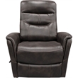 Rosebery Kids Polyester/PU Manual Swivel Glider Recliner in Truffle Brown