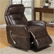 Rosebery Kids Polyester/PU Manual Swivel Glider Recliner in Truffle Brown