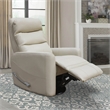 Rosebery Kids Polyester/PU Manual Swivel Glider Recliner in Oyster