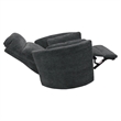 Rosebery Kids Polyester Fabric Power Swivel Glider Recliner in Black