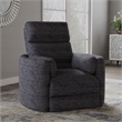 Rosebery Kids Polyester Fabric Power Swivel Glider Recliner in Black