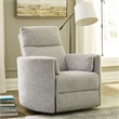 Rosebery Kids Polyester Power Swivel Glider Recliner in Mineral White
