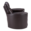 Rosebery Kids Leather Power Cordless Swivel Glider Recliner in Brown