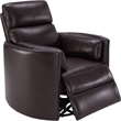 Rosebery Kids Leather Power Cordless Swivel Glider Recliner in Brown