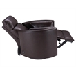 Rosebery Kids Leather Power Cordless Swivel Glider Recliner in Brown