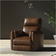 Rosebery Kids Leather Power Cordless Swivel Glider Recliner in Brown