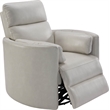 Rosebery Kids Leather Power Cordless Swivel Glider Recliner in Ivory