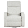 Rosebery Kids Fabric Power Swivel Glider Recliner in Cream Finish