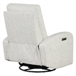 Rosebery Kids Fabric Power Swivel Glider Recliner in Cream Finish