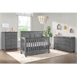 Rosebery Kids Set of 2 Graphite Gray 4 In 1 Convertible Crib & 5-Drawer Chest
