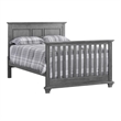 Rosebery Kids Set of 2 Graphite Gray 4 In 1 Convertible Crib & 5-Drawer Chest