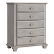 Rosebery Kids Set of 2 Stone Gray 4 In 1 Convertible Crib & 5-Drawer Chest