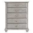 Rosebery Kids Set of 2 Stone Gray 4 In 1 Convertible Crib & 5-Drawer Chest