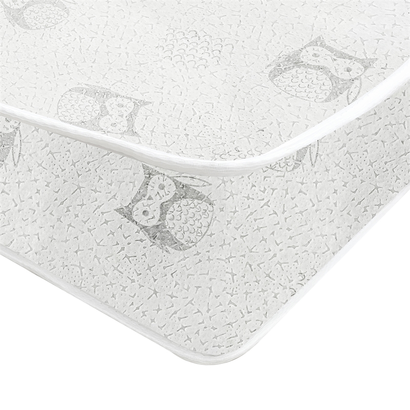 Rosebery Kids Set of 2 Espresso 4 In 1 Convertible Crib & Toddler White Mattress