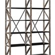 Vermonte Wood Bookshelf in White Wash and Black Finish