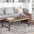 Burnham Home Wood Barrow Rectangular Wood Coffee Table Natural/Black