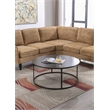Boraam Robertson Round Metal Coffee Table - Dark Brown Finish