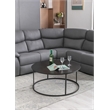 Boraam Robertson Round Metal Coffee Table - Dark Brown Finish