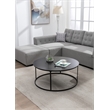 Boraam Robertson Round Metal Coffee Table - Dark Brown Finish