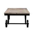 Burnham Home Wood Prescott Table Cart in Natural Finish