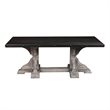 Burnham Home Wood Novak Rectangular Coffee Table Whitewash & Dark Brown Finish