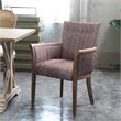 Burnham Home Wood Claire Armchair in Weathered Red finish