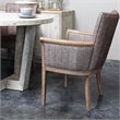 Burnham Home Wood Claire Armchair in Weathered Red finish