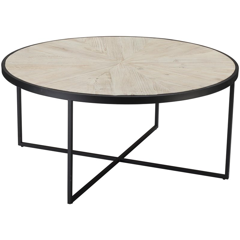 Olivia Metal 5pc Nesting Coffee Table Set with 4 Nesting Stools in Tan Finish