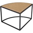 Olivia Metal 5pc Nesting Coffee Table Set with 4 Nesting Stools in Tan Finish
