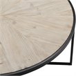Olivia Metal 5pc Nesting Coffee Table Set with 4 Nesting Stools in Tan Finish
