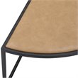 Olivia Metal 5pc Nesting Coffee Table Set with 4 Nesting Stools in Tan Finish